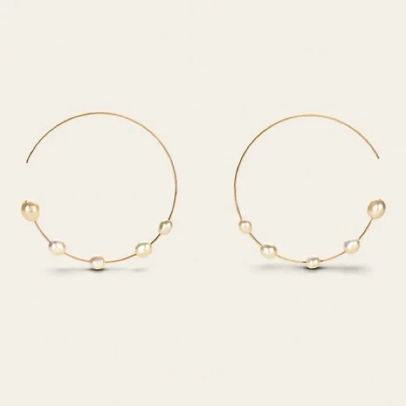 🌺🎉HP🎉🌺 NWT Cult Gaia Nubia XL Baroque Pearl Earrings - Picture 16 of 16